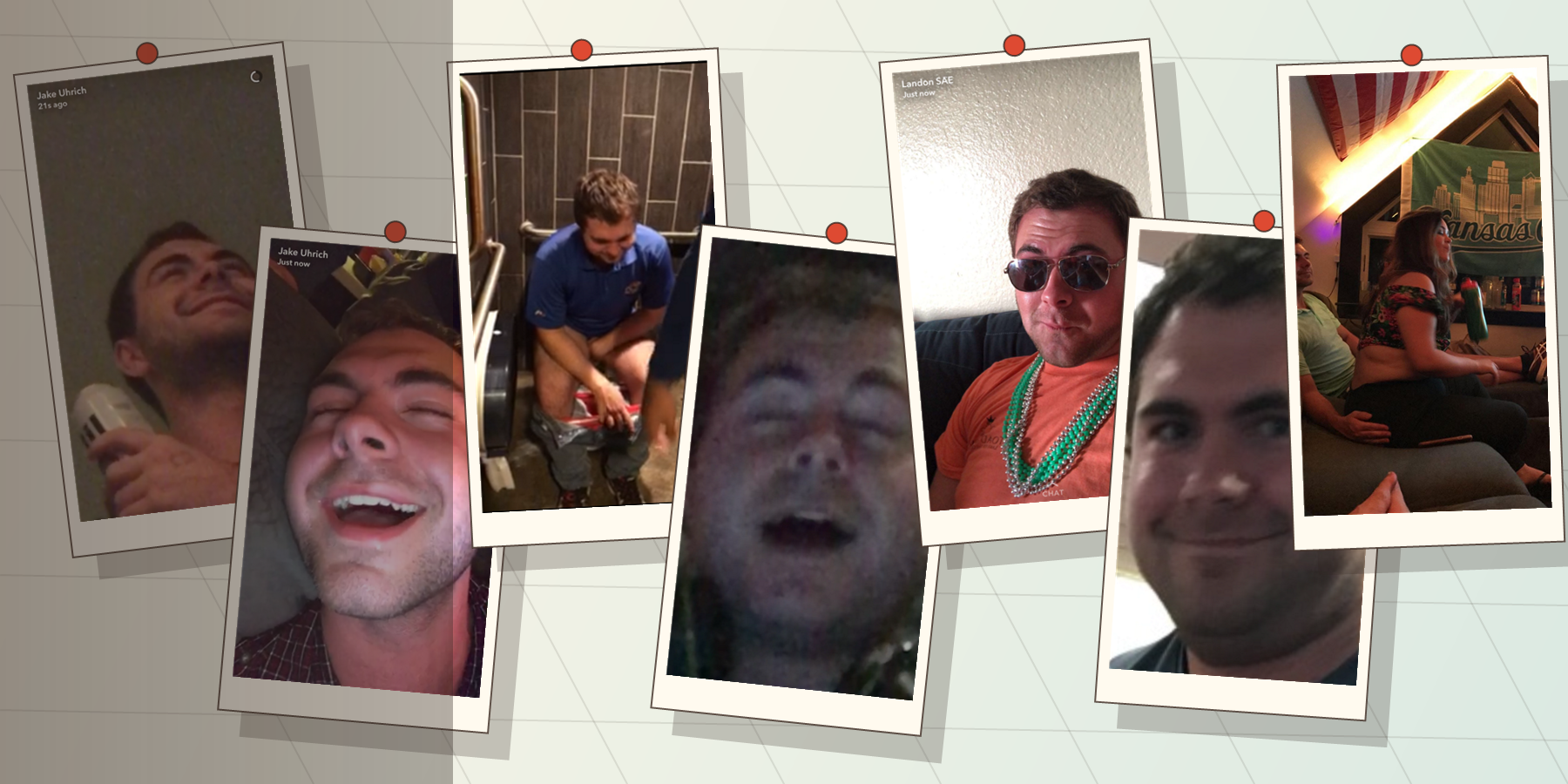 Photo collage from the Weird Guy Archives